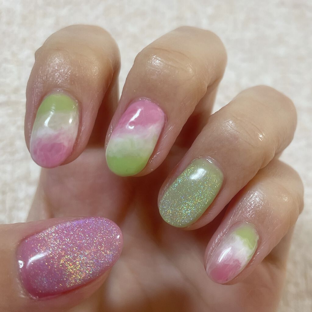 ユニコーンマグネットジェル/Beach/ジェルネイルを使ったクチコミ（2枚目）