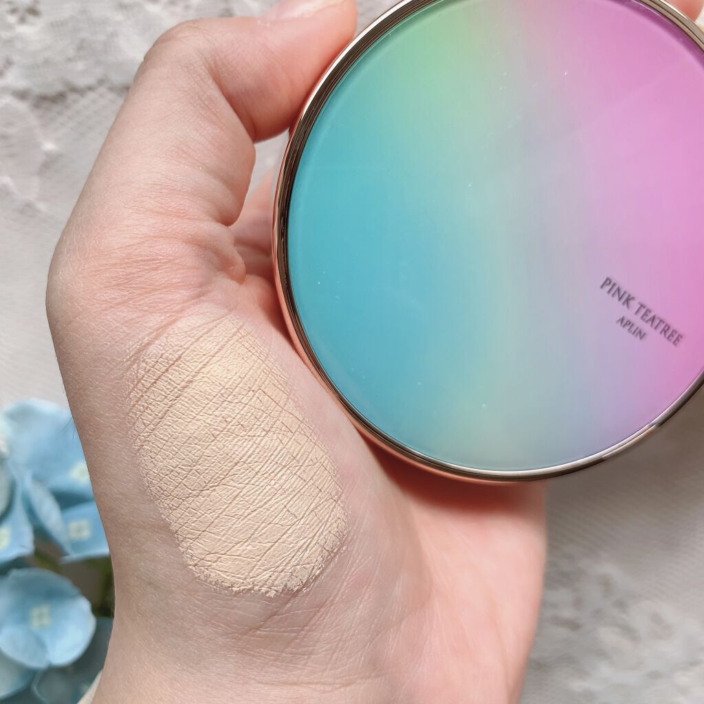 ピンクティーツリーカバークッション/APLIN/クッションファンデーションを使ったクチコミ（3枚目）