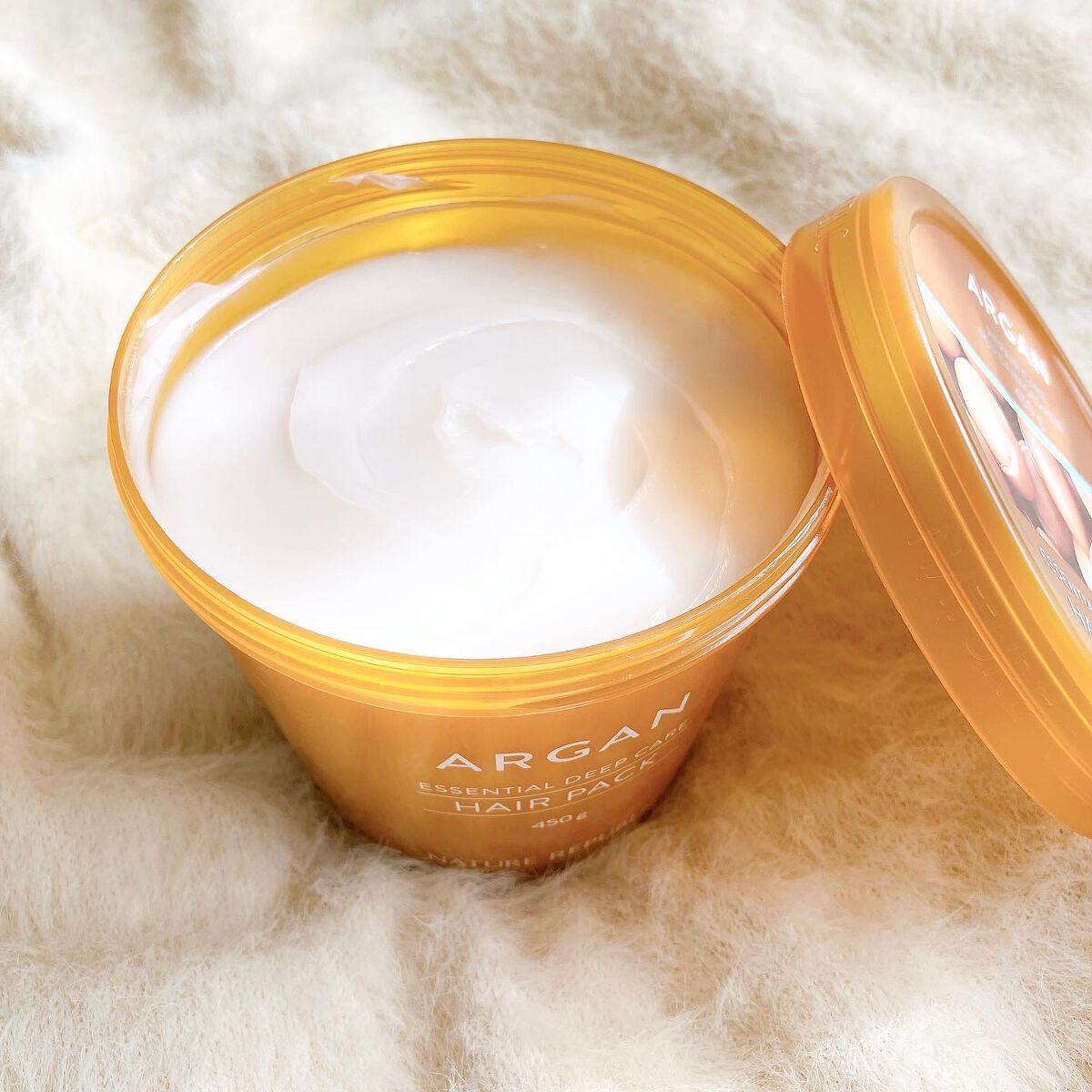 アルガンエッセンシャル ディープケアヘアパック/ネイチャーリパブリック/ヘアマスク・ヘアパックを使ったクチコミ(4枚目)