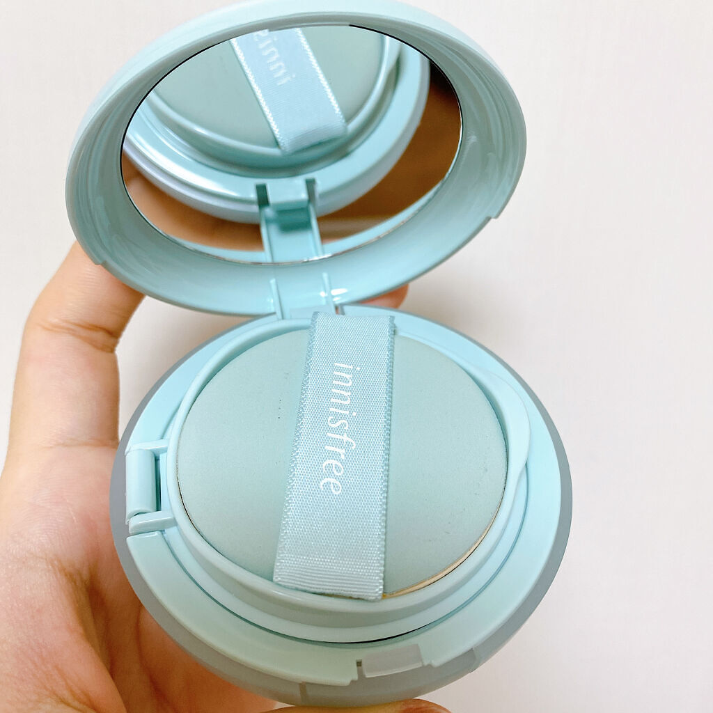 ノーセバム パウダー クッション/innisfree/クッションファンデーションを使ったクチコミ（2枚目）