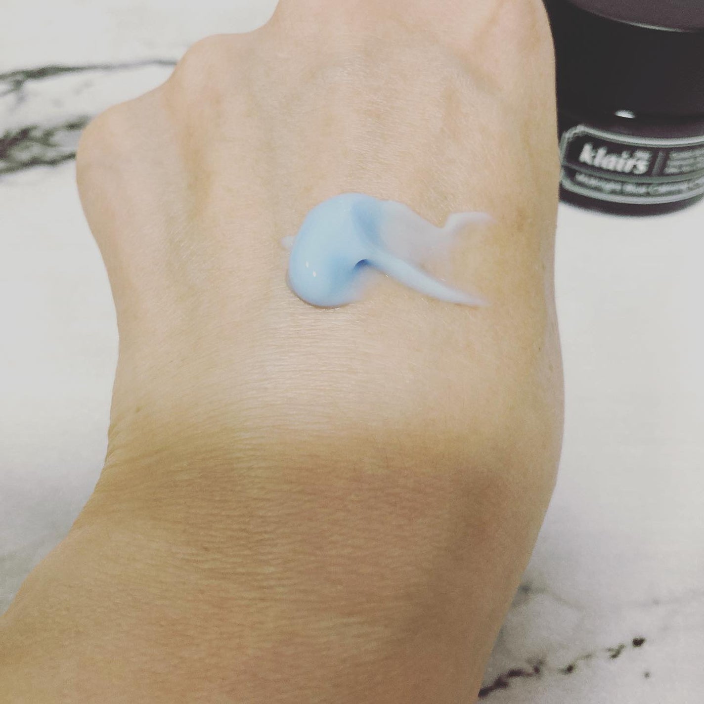 ミッドナイトブルーカーミングクリーム/Klairs/フェイスクリームを使ったクチコミ(4枚目)