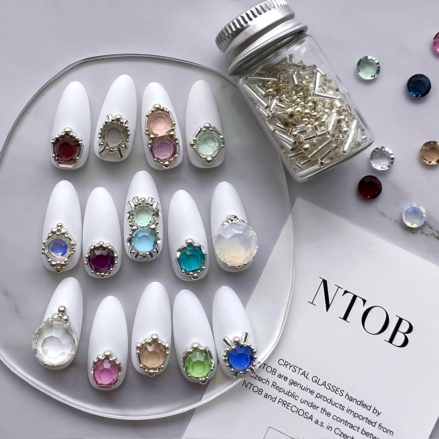 #NTOBネイル,#ビジューネイル,#アクセサリーネイル,#ビーズネイル,#ブリオンネイルのネイルデザイン