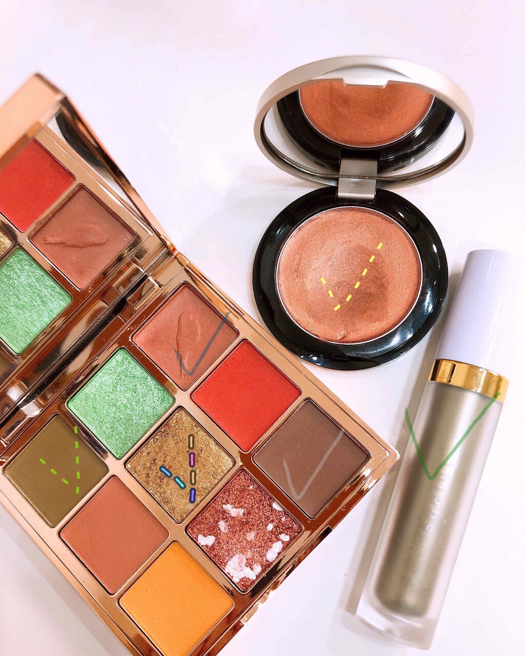 ミネラルブロンズグロウ/エトヴォス/ジェル・クリームチークを使ったクチコミ(3枚目)