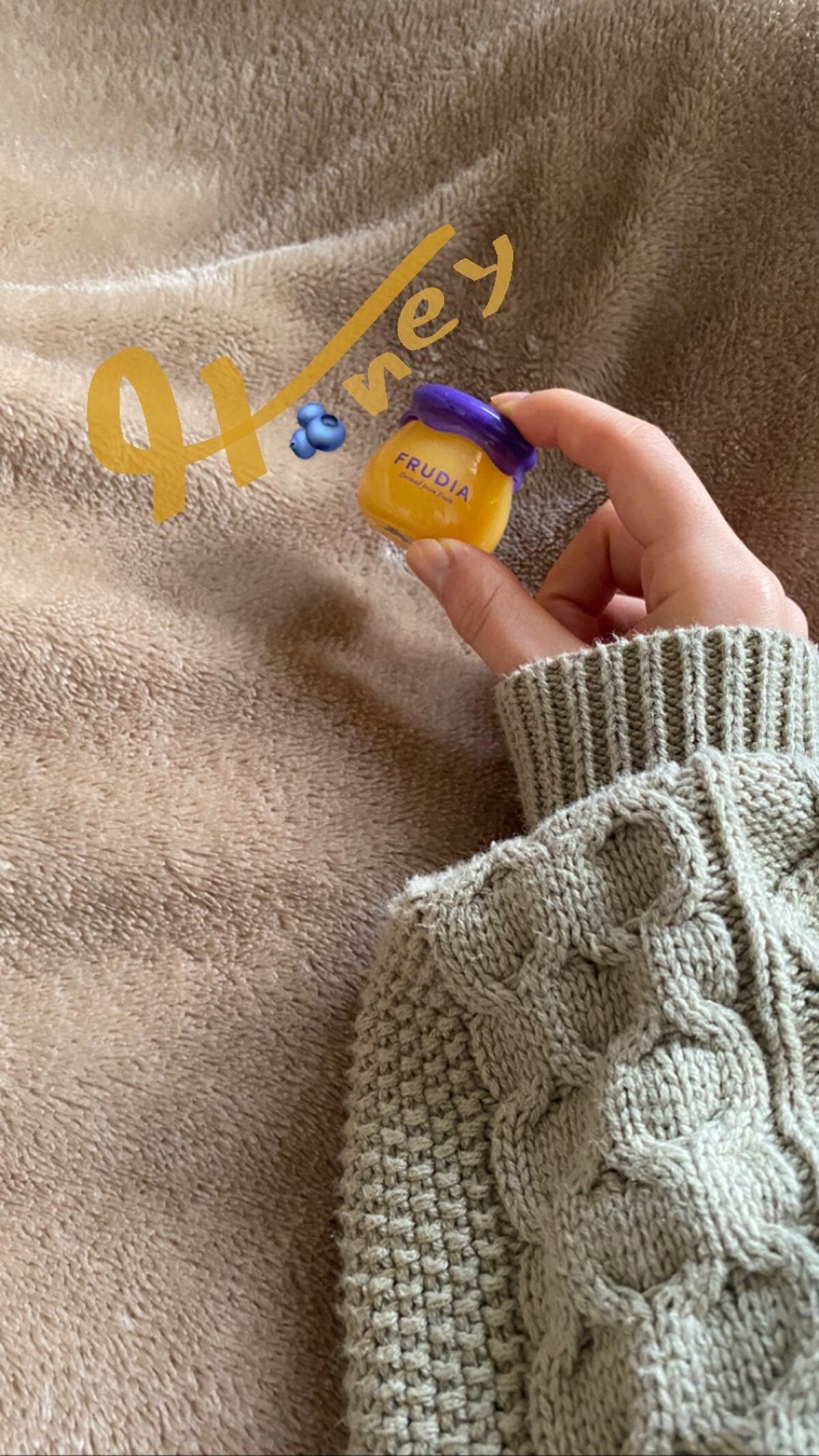 ブルーベリーハニーリップバーム/FRUDIA/リップバームを使ったクチコミ（1枚目）