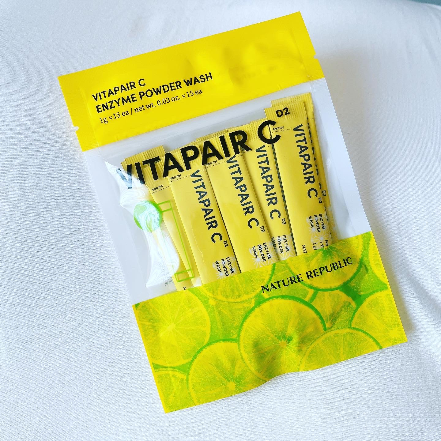 ビタペアC酵素洗顔パウダー/ネイチャーリパブリック/洗顔パウダーを使ったクチコミ（1枚目）