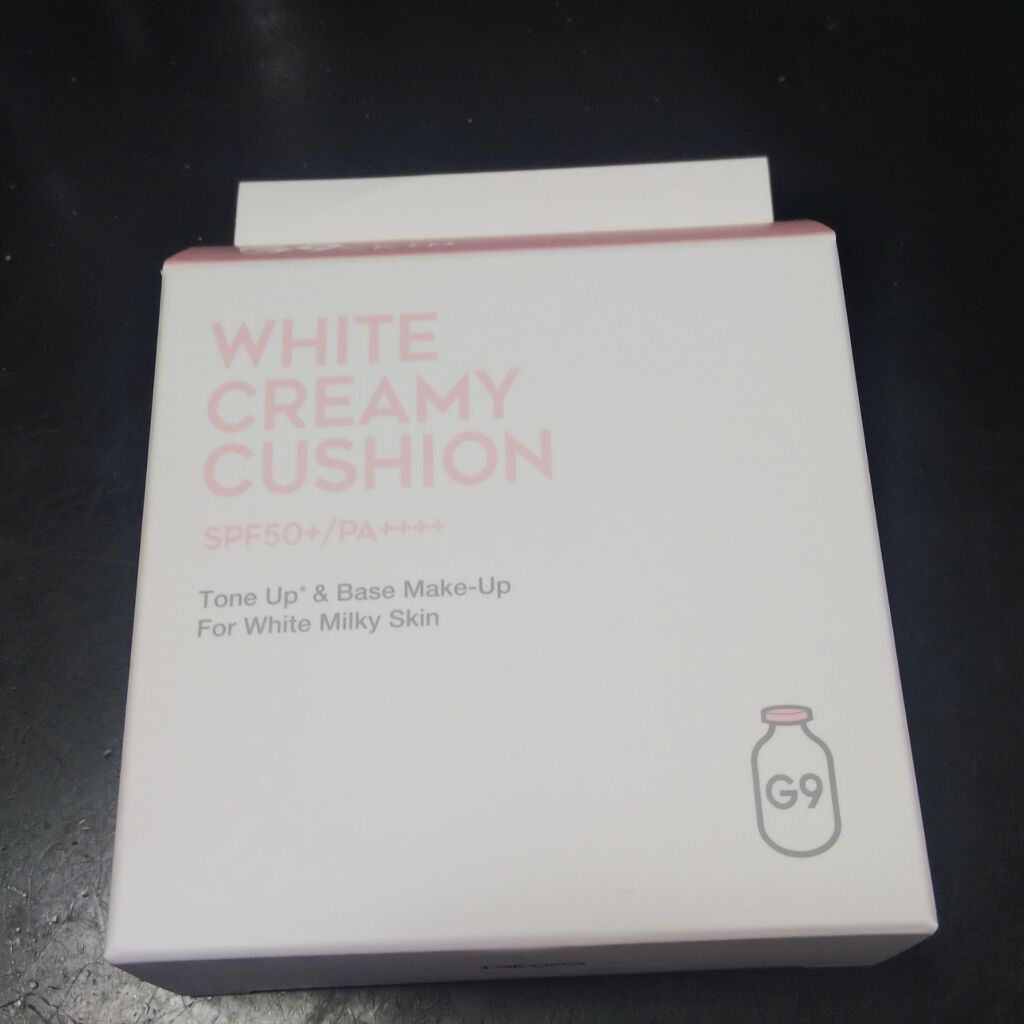 WHITE CREAMY CUSHION(ウユファンデ)/G9SKIN/化粧下地を使ったクチコミ(2枚目)