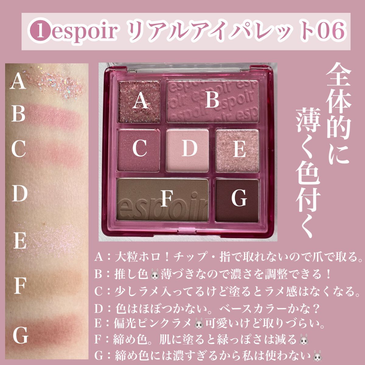 リアルアイパレット/espoir/マルチパレットを使ったクチコミ（3枚目）