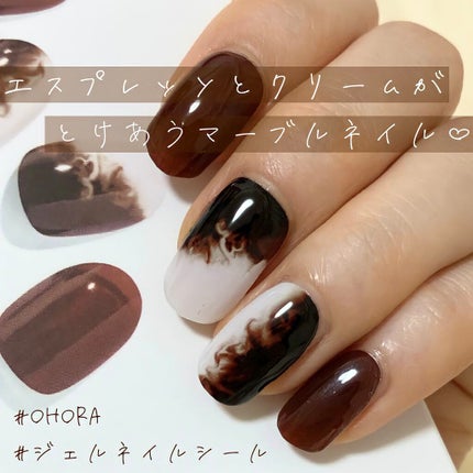 セミキュアジェルネイル(ハンド)/ohora/ネイルシールを使ったクチコミ(1枚目)