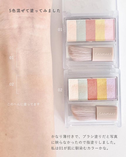 パステルヴェールコンシーラー/キャンメイク/パレットコンシーラーを使ったクチコミ(4枚目)