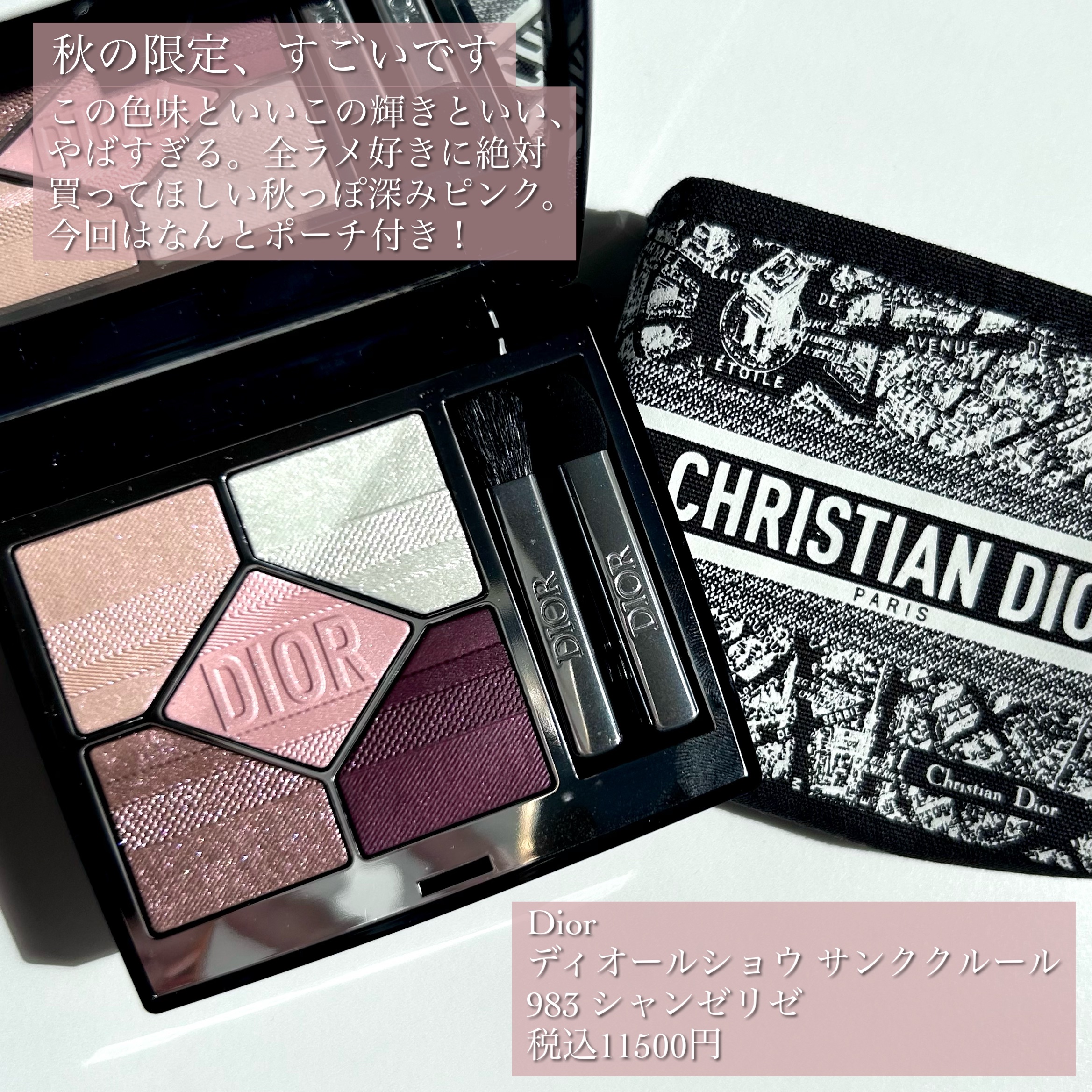 【旧】ディオールショウ サンク クルール（プラン ドゥ パリ コレクション限定品）/Dior/アイシャドウを使ったクチコミ（2枚目）