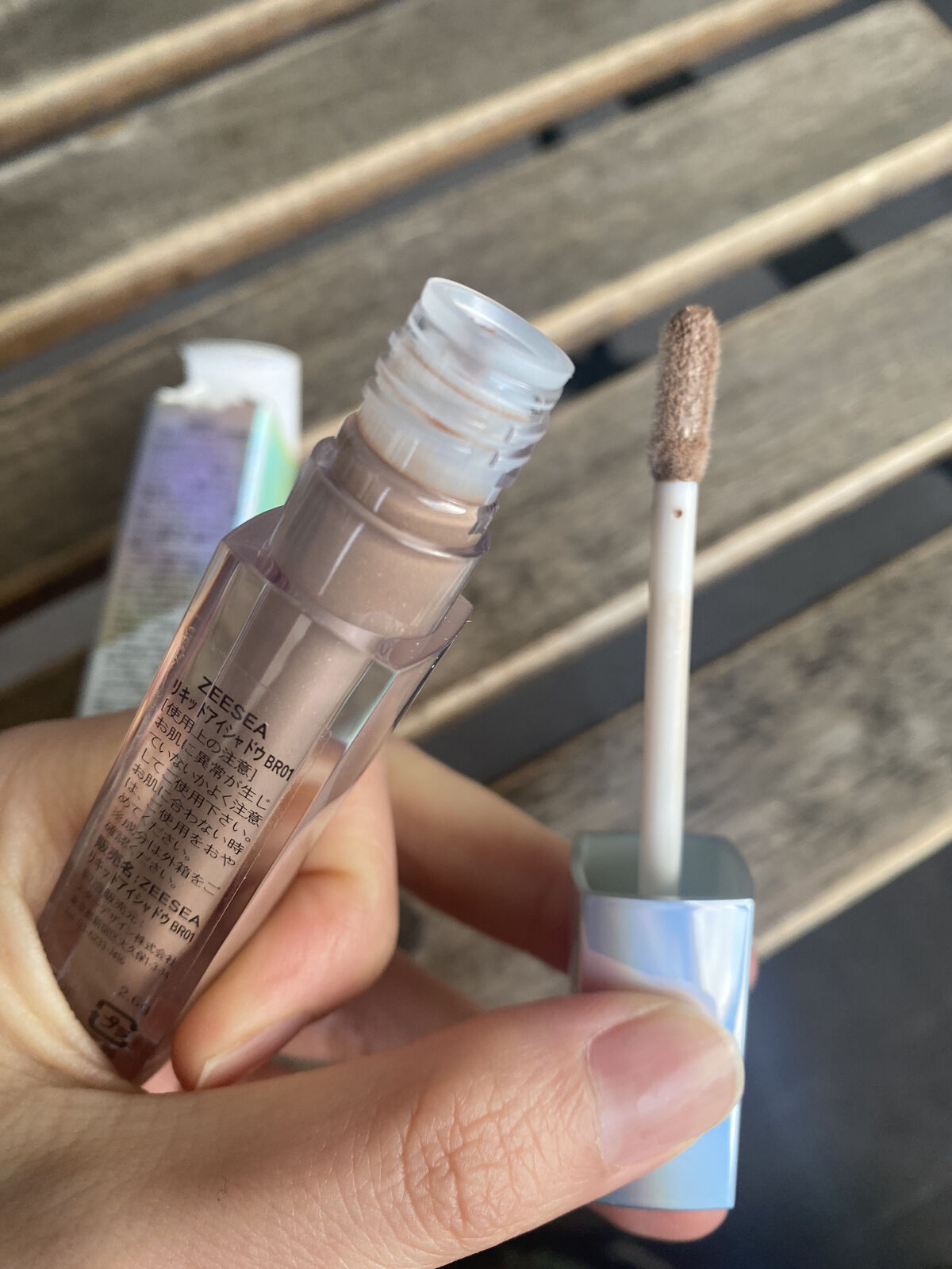 ダイヤモンドシリーズ 星空リキッドアイシャドウ BR 01 秋風/ZEESEA/リキッドアイシャドウを使ったクチコミ（3枚目）