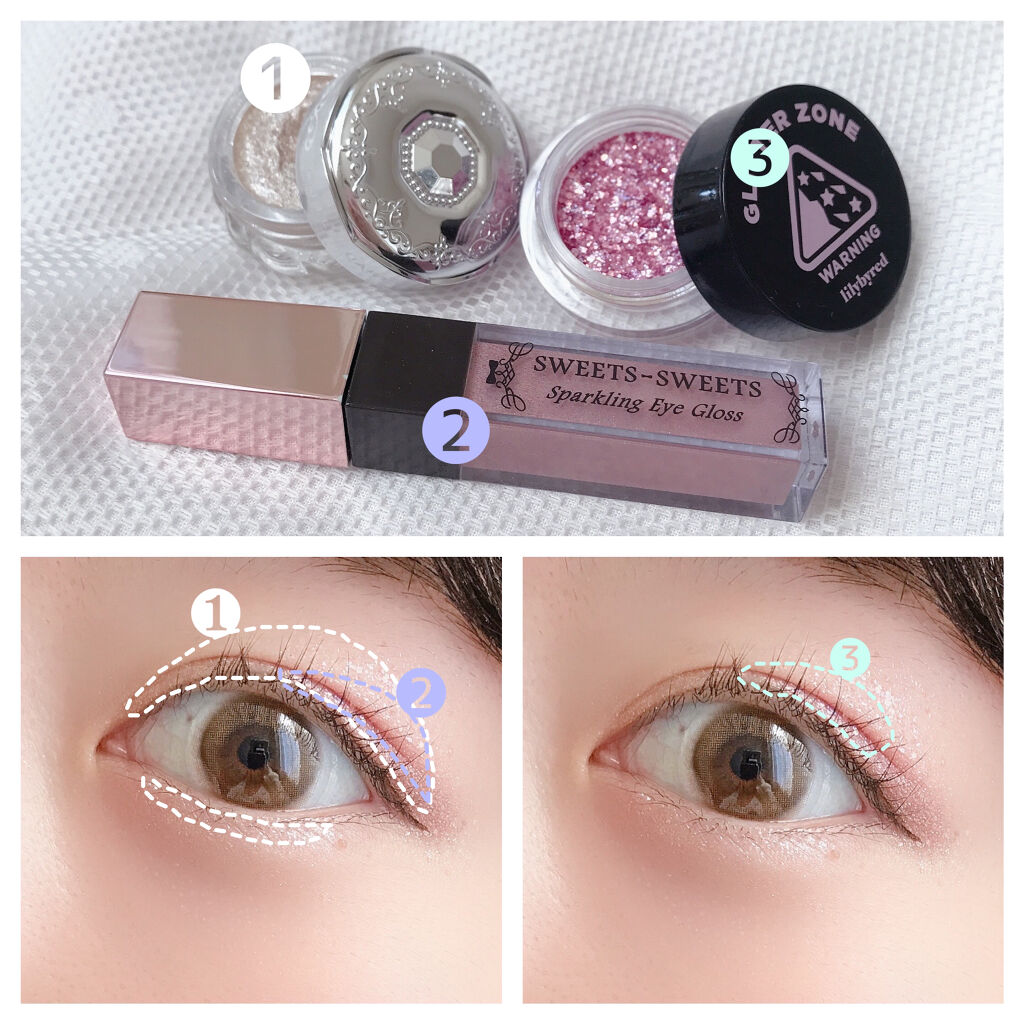 グリッターゾーン CRASH #10 CANDY PINK/lilybyred/グリッターを使ったクチコミ（2枚目）