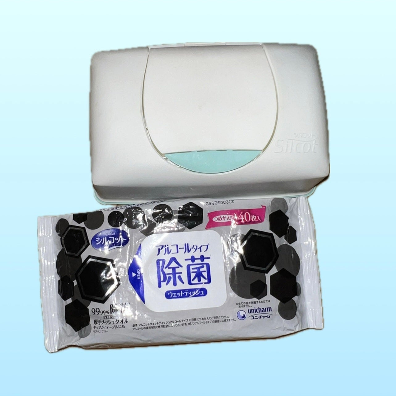 99.99%除菌ウェットティッシュ/シルコット/ティッシュを使ったクチコミ(1枚目)