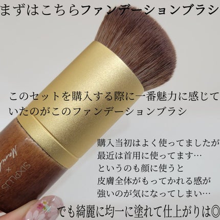 SIXPLUS X MARILYN 10本メイクアップブラシセット/SIXPLUS/メイクブラシを使ったクチコミ(4枚目)
