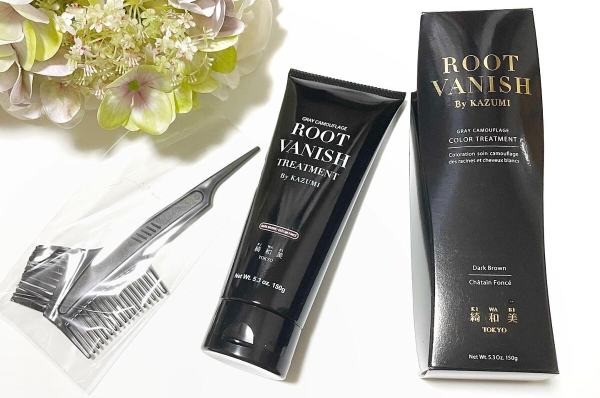 綺和美 ROOT VANISH 白髪染めカラーシャンプー/ トリートメントのクチコミ「綺和美 ヘアカラートリートメント
⁡
無添加＋天然植物エキス配合
⁡
22種類の天然植物由来エ.....」（1枚目）