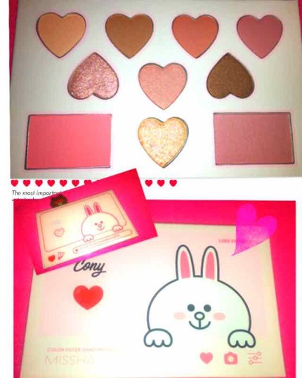 カラーフィルターシャドウパレット(ラインフレンズエディション)/MISSHA/アイシャドウパレットを使ったクチコミ(1枚目)