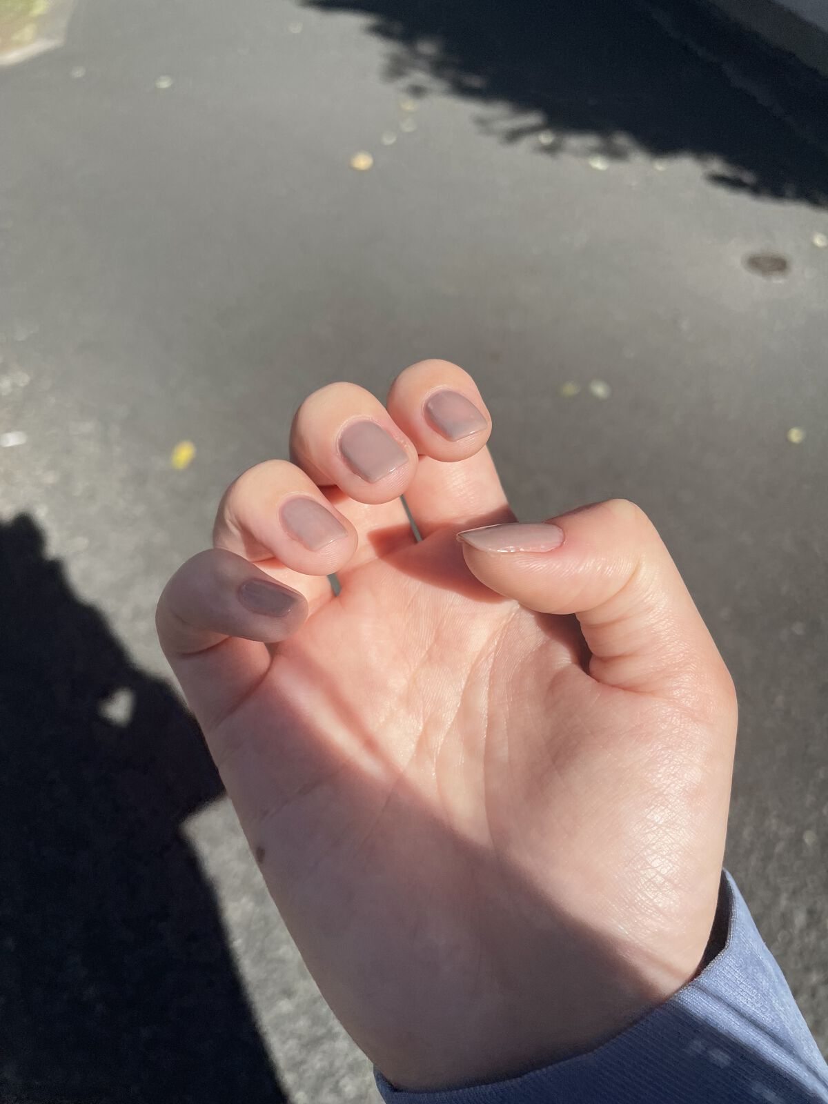 フレンドネイル(リニューアル品)	 2-18(33094)バレイミスト/DAISO/マニキュアを使ったクチコミ（1枚目）