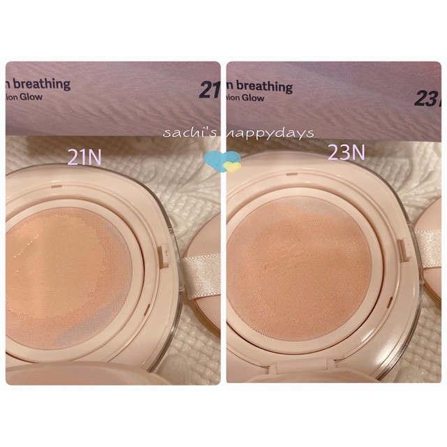 ブリージンググロークッション/Healus/クッションファンデーションを使ったクチコミ（3枚目）