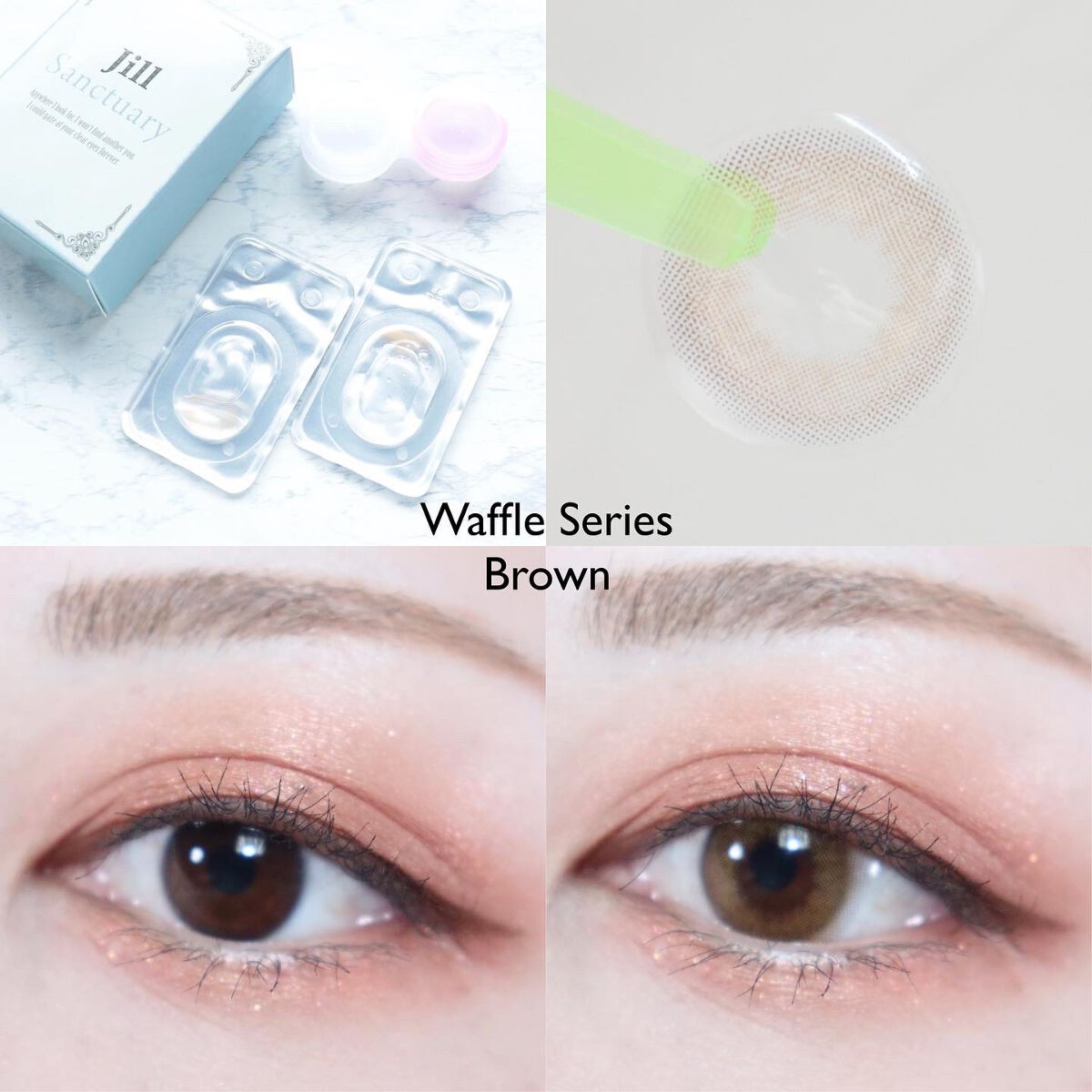 JILL Sanctuary waffle/グラムレンズ/カラーコンタクトレンズを使ったクチコミ(3枚目)
