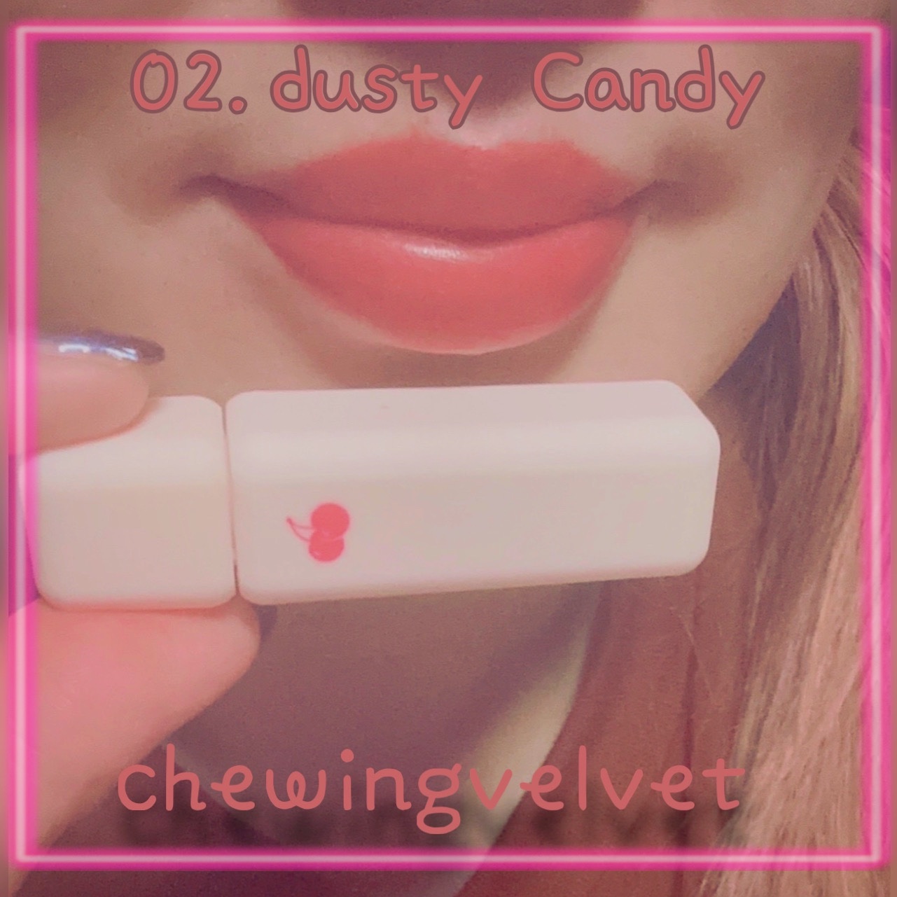 チューインガムベルベットティント 03 MARMALADE PEACH/KIRSH(キルシー)/リップティントを使ったクチコミ（3枚目）