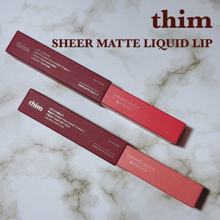 シアーマットリキッドリップ/thim/口紅を使ったクチコミ(1枚目)