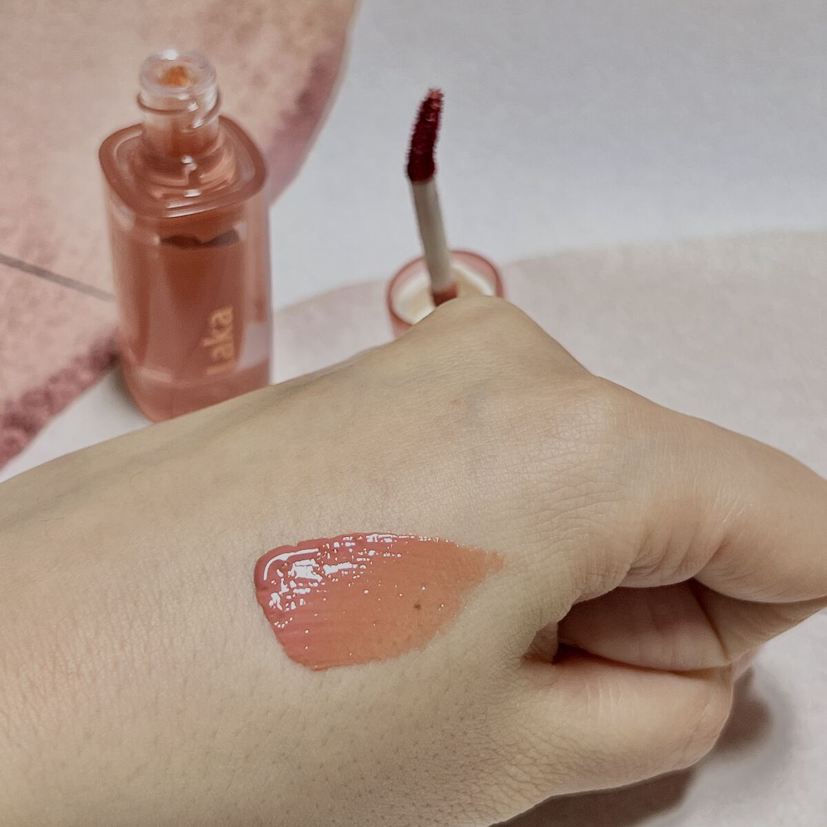 ジェリーイングヌードグロス/Laka/リップグロスを使ったクチコミ（3枚目）