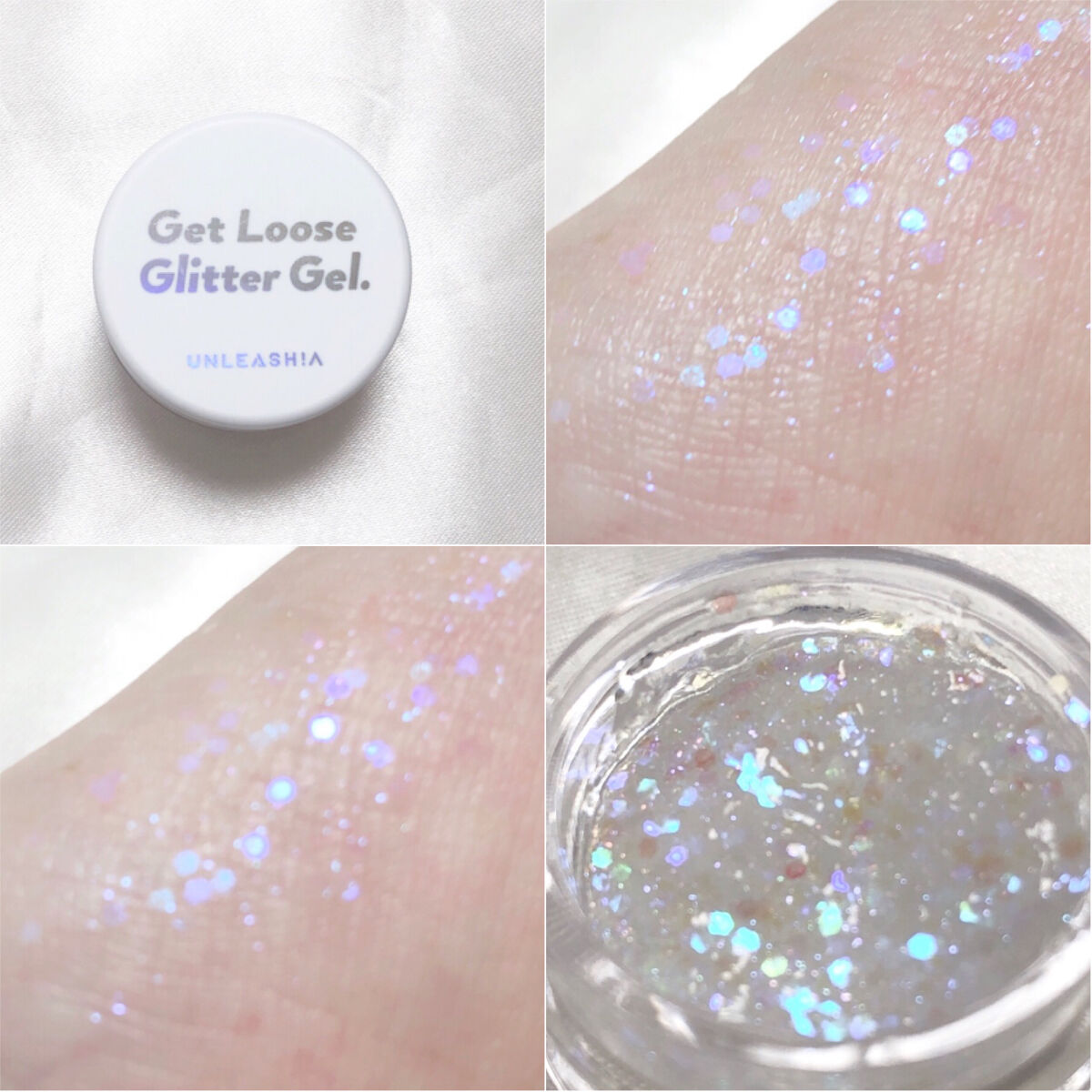 ゲットルーズグリッタージェル N°1オーロラキャッチャー/unleashia/グリッターを使ったクチコミ（2枚目）