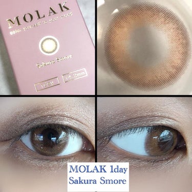 #カラコンレポ
#molak1day  サクラスモア

DIA14.2mm 着色直径13.5mm BC8.6mm 含水率 55% UVCUT

既存のモラクワンデーより着色直径が0.5mm大きい新色

