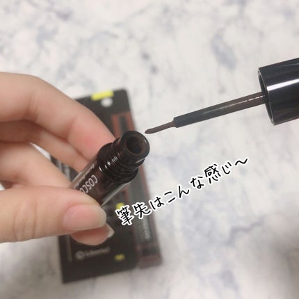 ロングラスティングアイライナー ブラウンブラック/COSCOS/リキッドアイライナーを使ったクチコミ(3枚目)