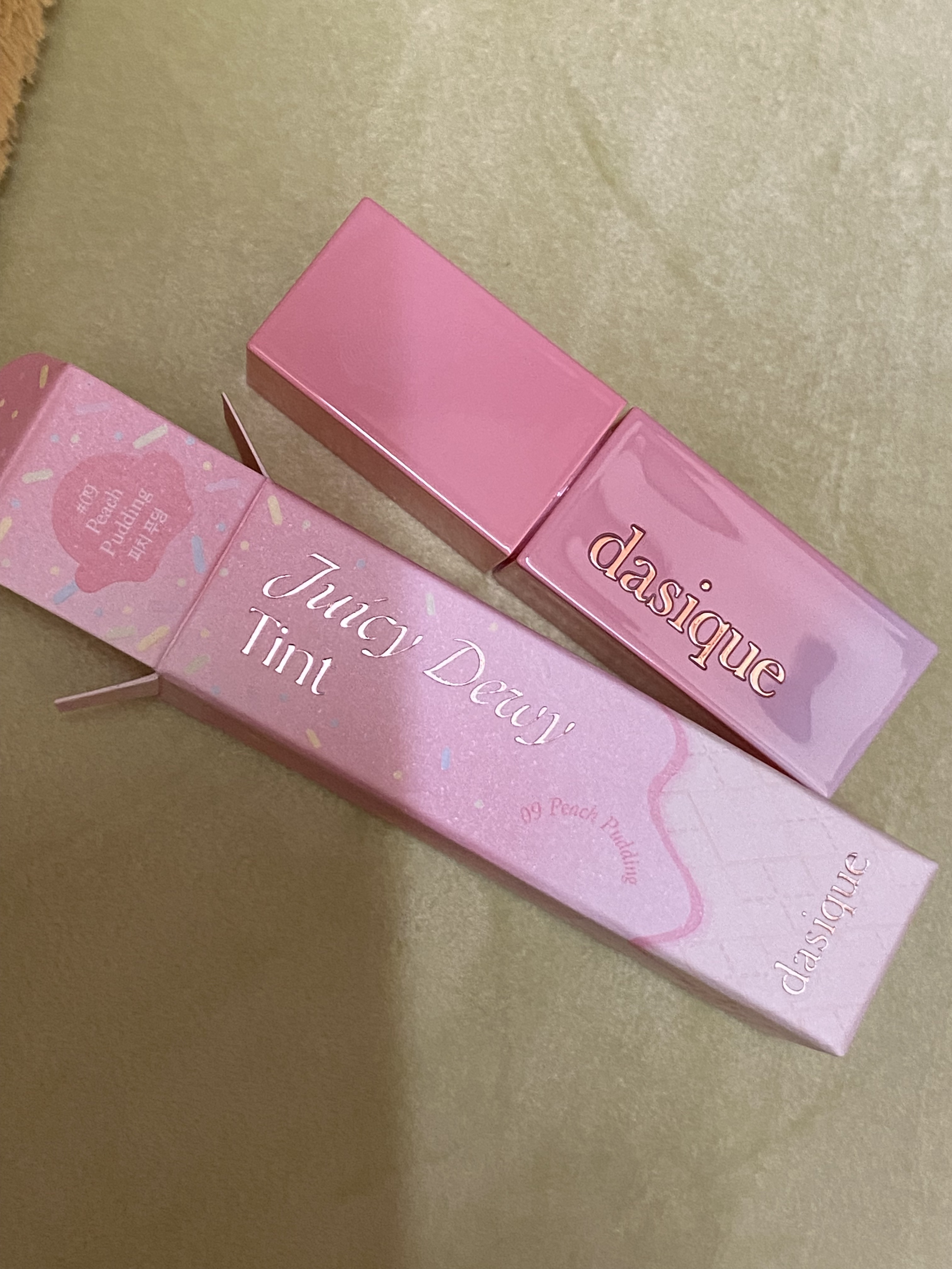 ジューシーデュイティント 09 ピーチプディング/dasique/リップティントを使ったクチコミ（2枚目）
