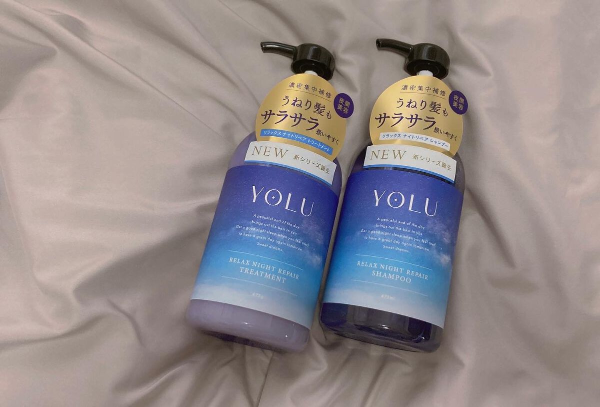 カームナイトリペアシャンプー／トリートメント/YOLU/市販シャンプーを使ったクチコミ（1枚目）