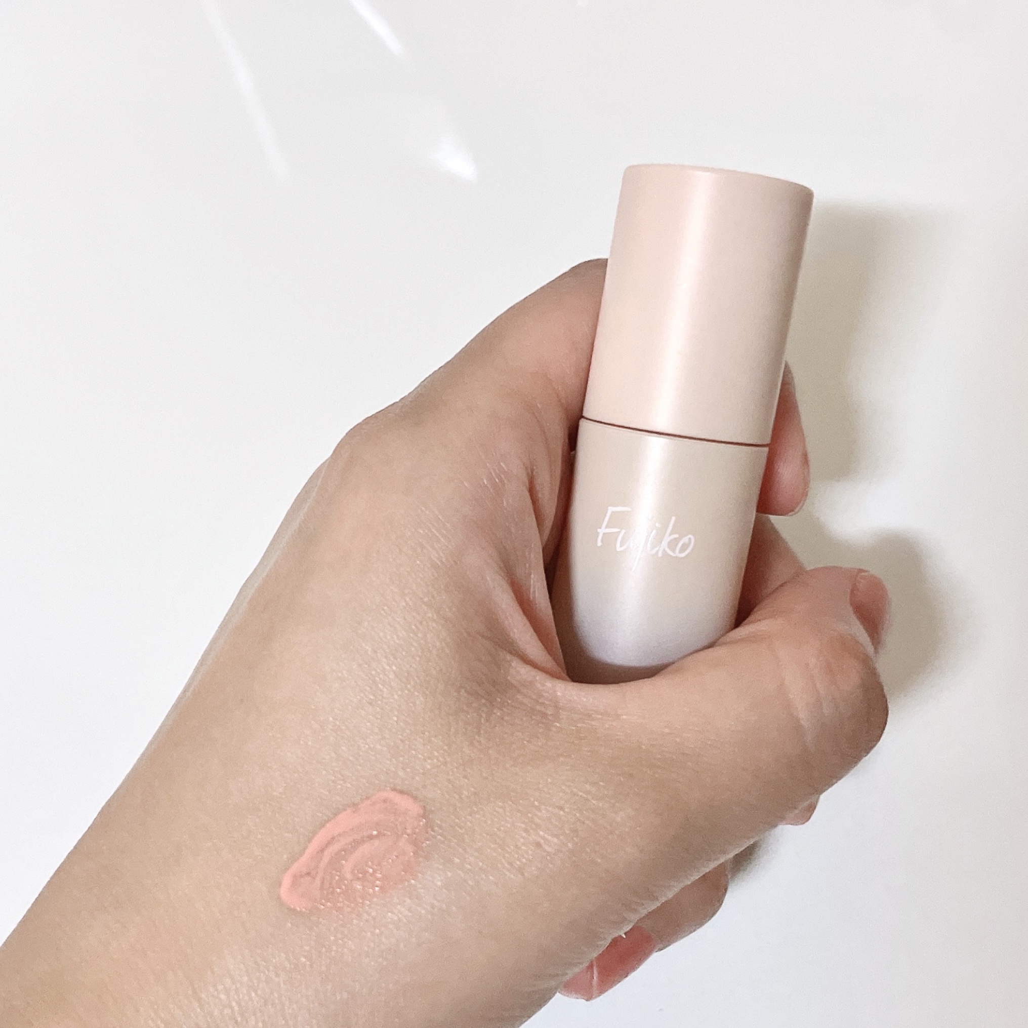 ⽔彩チーク 01 マイスイートピンク/Fujiko/リキッドチークを使ったクチコミ（3枚目）