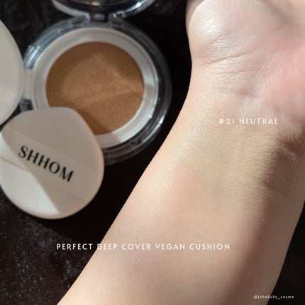 パーフェクトディープカバービーガンクッション/SHHOM/クッションファンデーションを使ったクチコミ(5枚目)