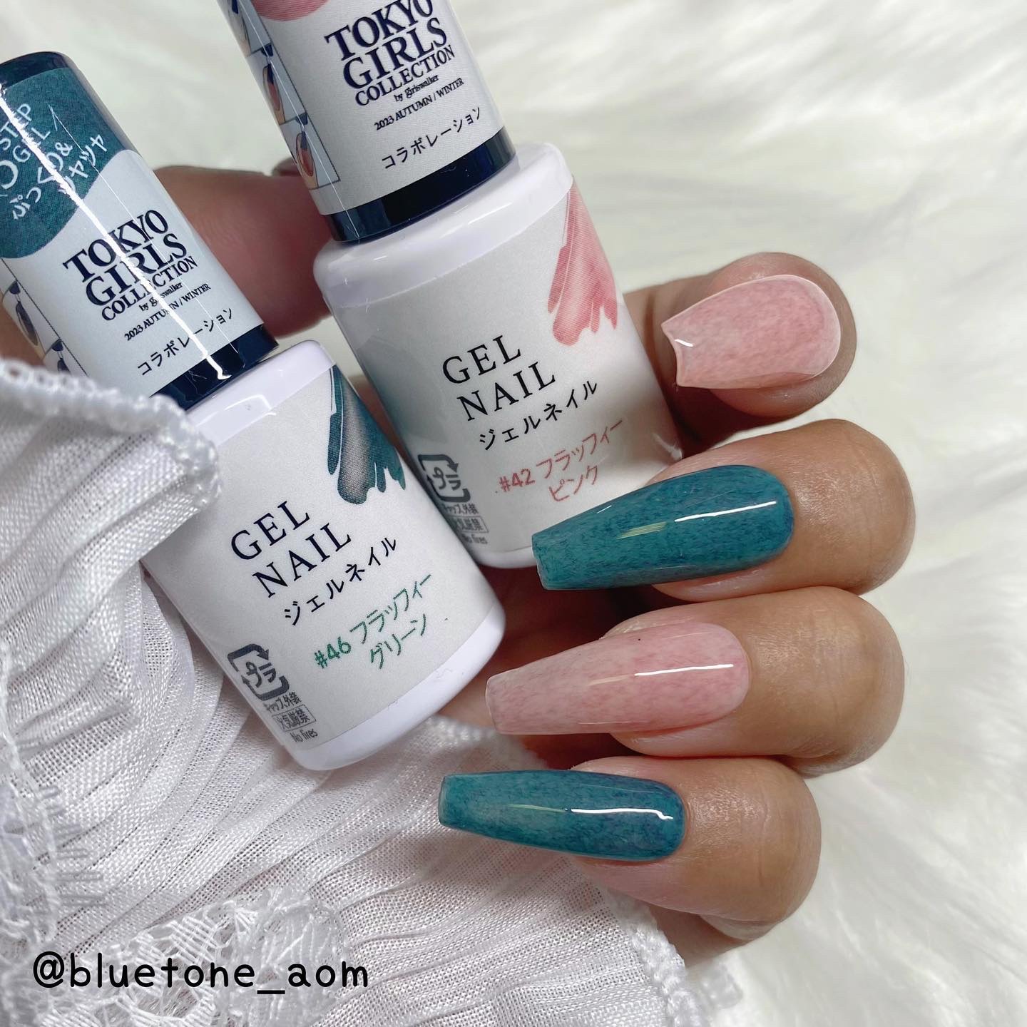 ジェルネイルDA 46 フラッフィー グリーン/IDATE/ジェルネイルを使ったクチコミ（3枚目）