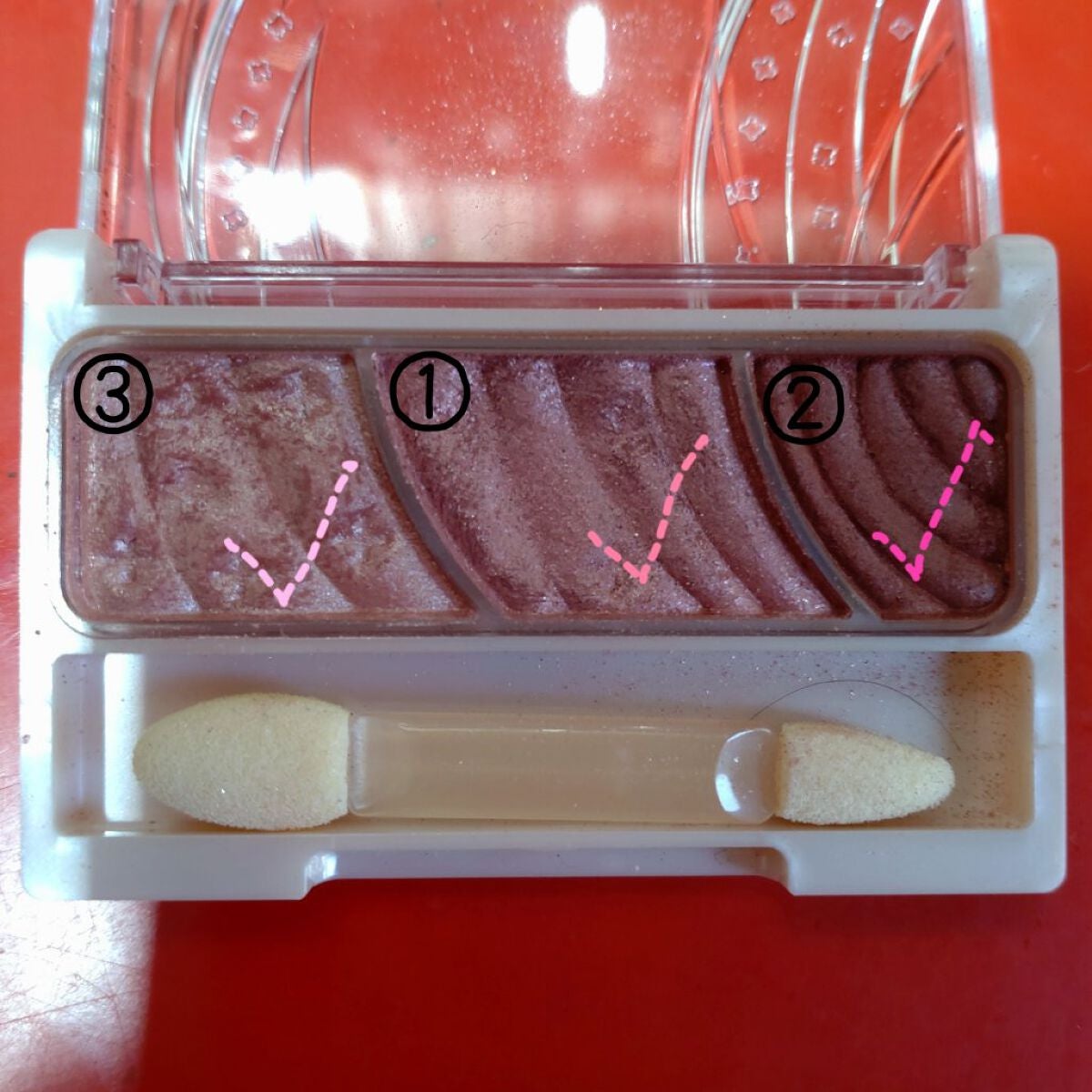 トーンアップアイシャドウ/CEZANNE/アイシャドウパレットを使ったクチコミ(2枚目)