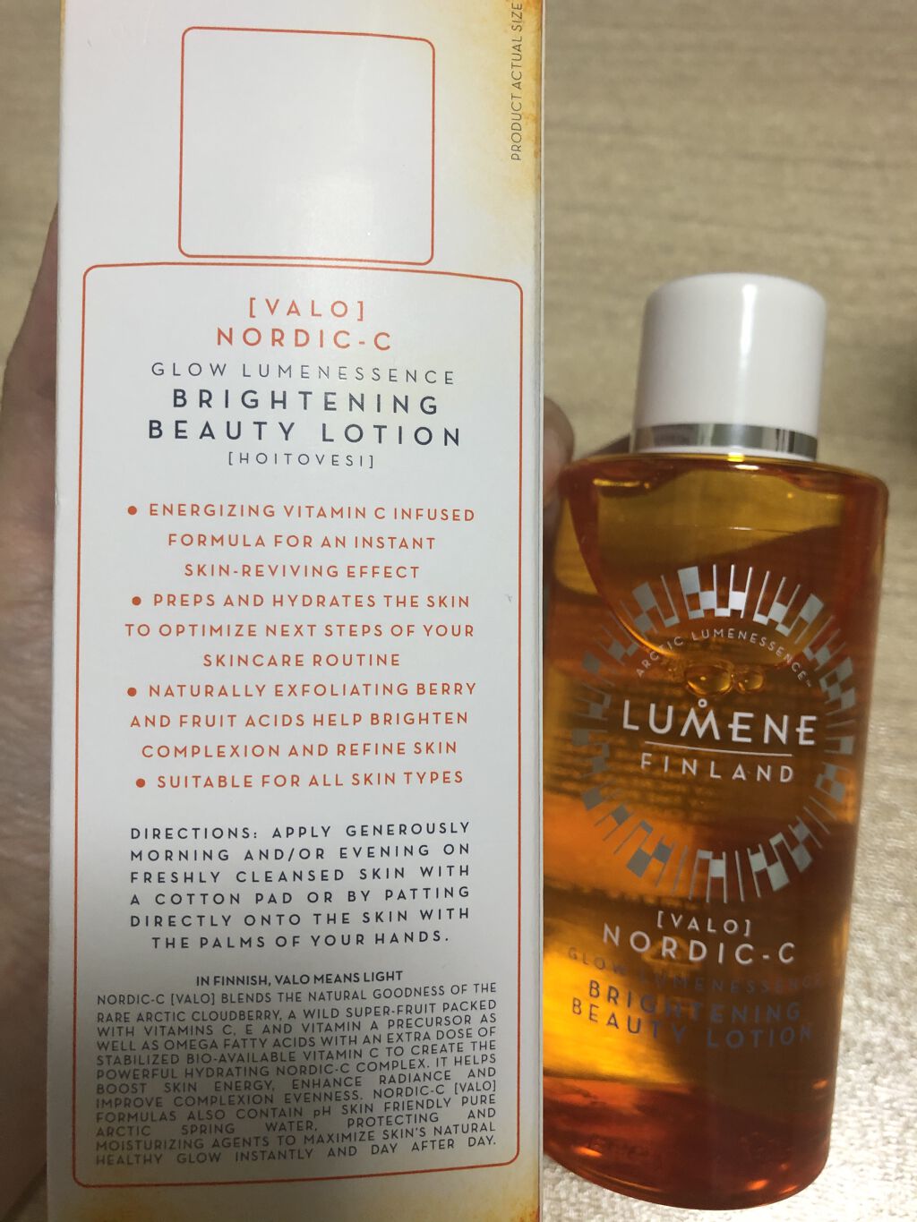 ノルディックC(ヴァロ)グロウルメネッサンスブライトニングビューティローション/LUMENE/化粧水を使ったクチコミ（3枚目）