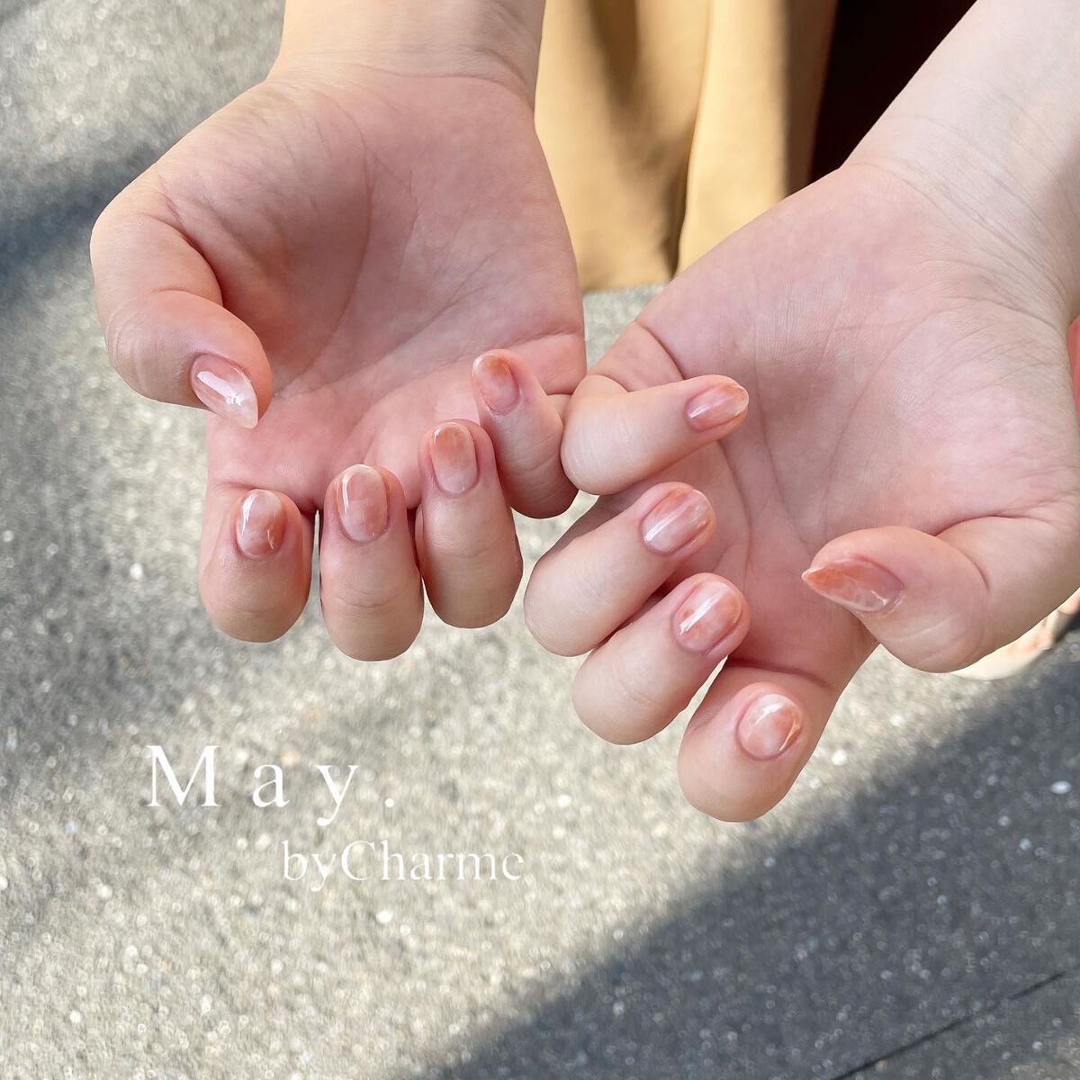 #ショートネイル,#カジュアルネイル,#もやもやネイル,#ニュアンスネイル,#個性派ネイルのネイルデザイン