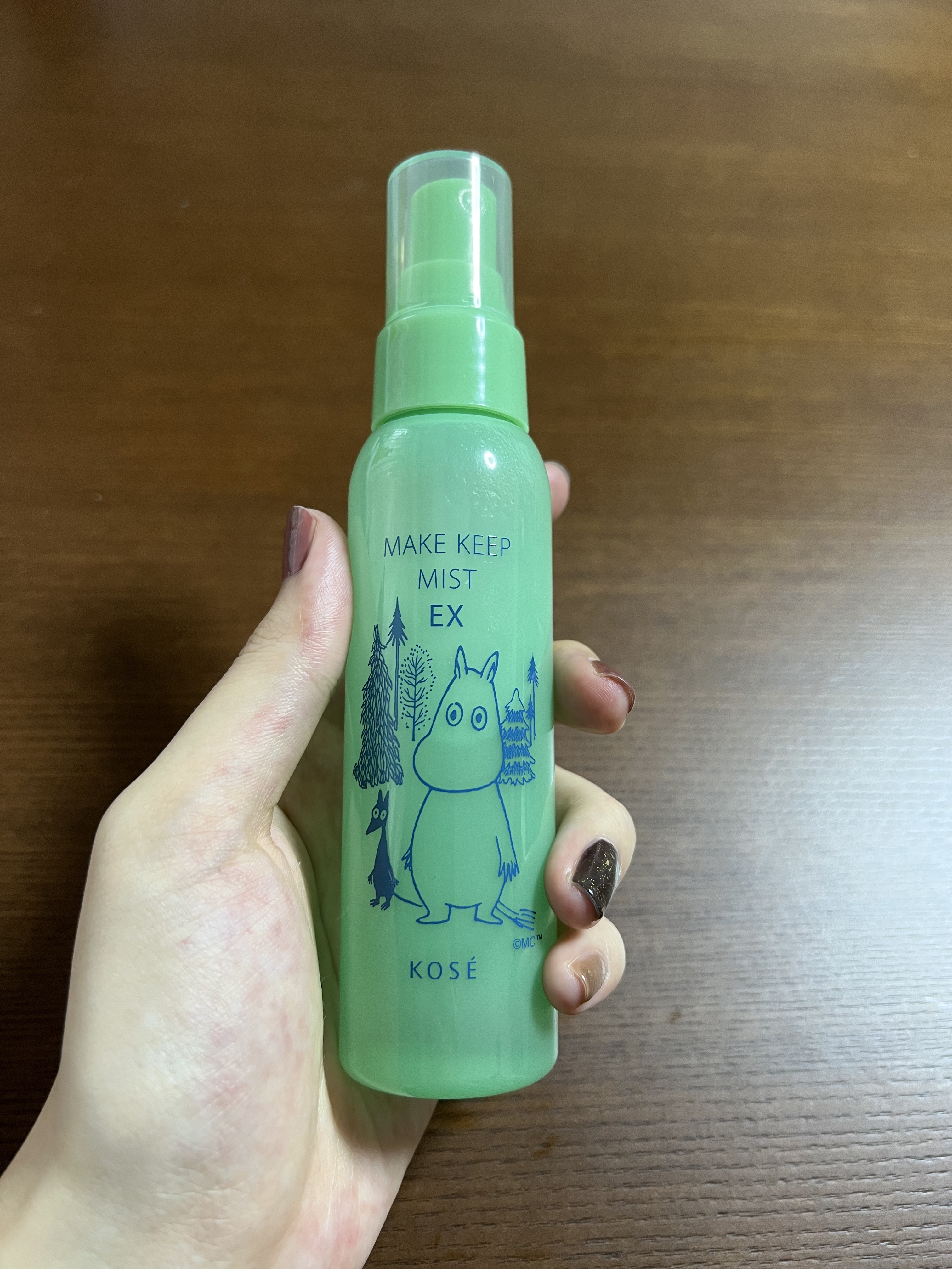 メイク キープ ミスト EX ムーミン コラボ 森林浴の香り(限定デザインボトル)/コーセーコスメニエンス/フィックスミストを使ったクチコミ（1枚目）