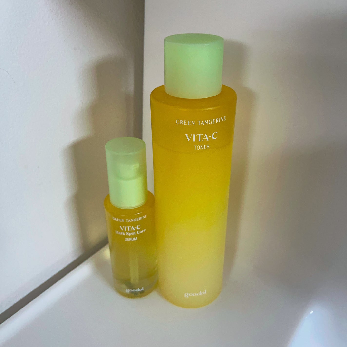 グリーンタンジェリン ビタC ダークスポットケアセラム/goodal/美容液を使ったクチコミ(1枚目)