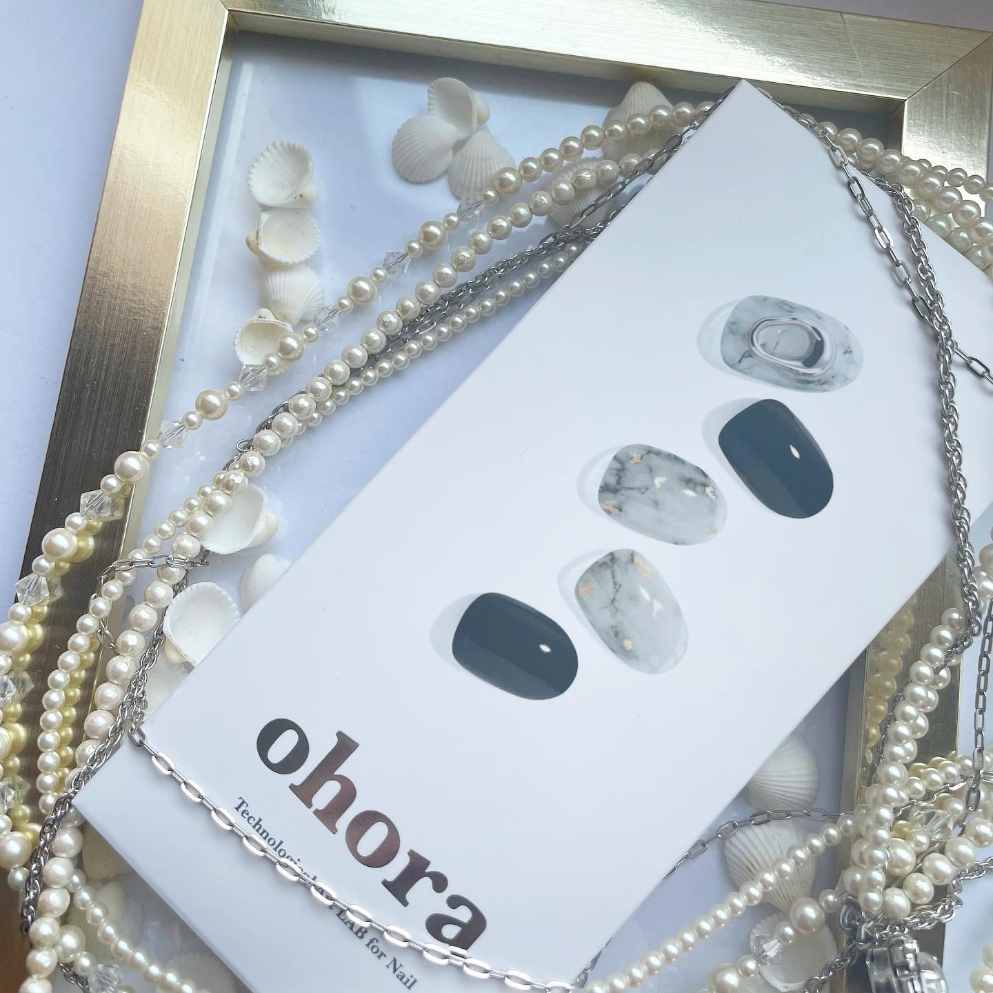 セミキュアジェルネイル（ハンド） NP-083 N Marble Stone (Autumn Story Collection)/ohora/ネイルシールを使ったクチコミ（1枚目）