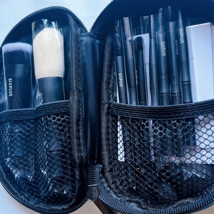 黒竹メイクブラシ9本セット-禅/SIXPLUS/メイクブラシを使ったクチコミ(5枚目)