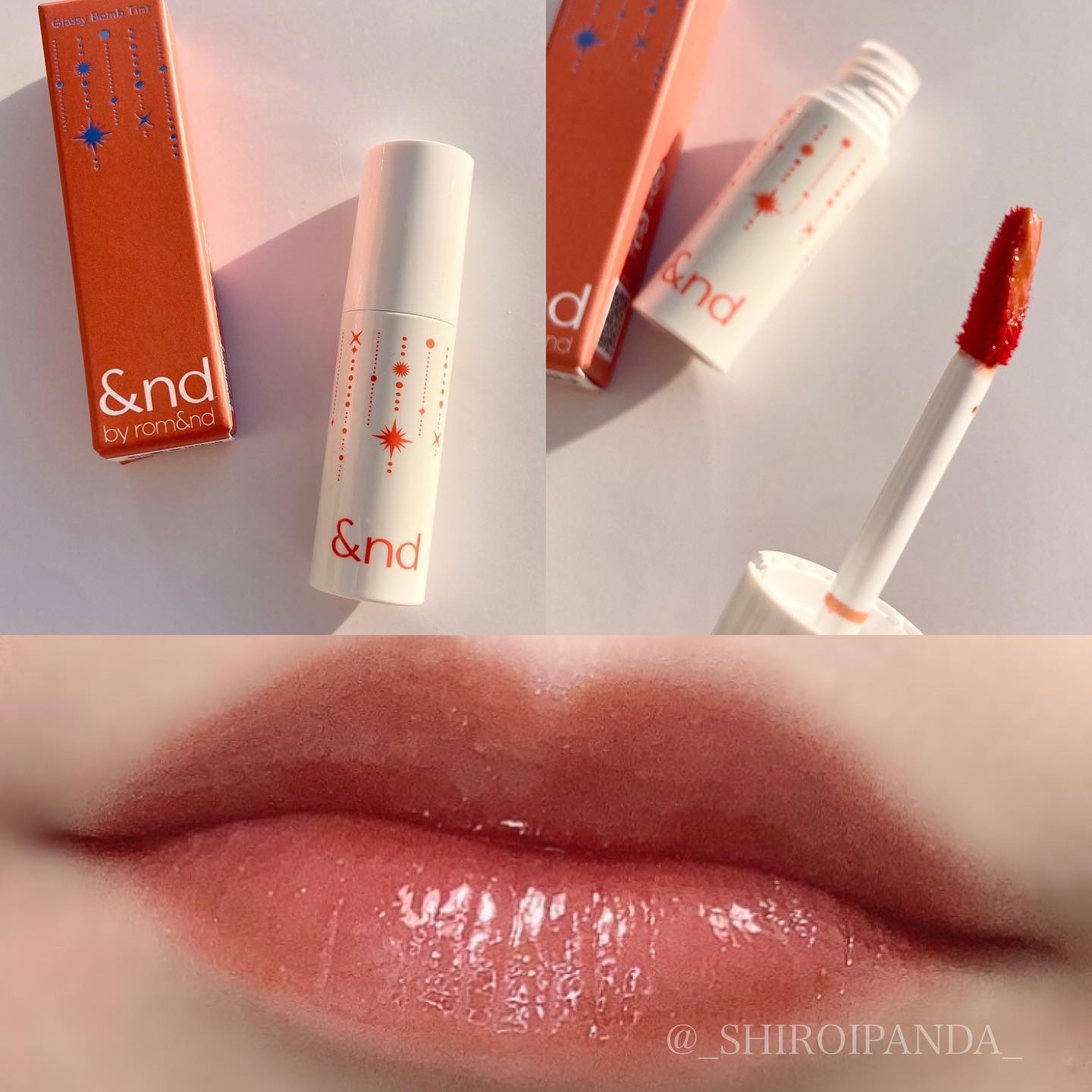 アンドバイロムアンド　グラッシーボムティント/&nd by rom&nd/リップティントを使ったクチコミ（3枚目）