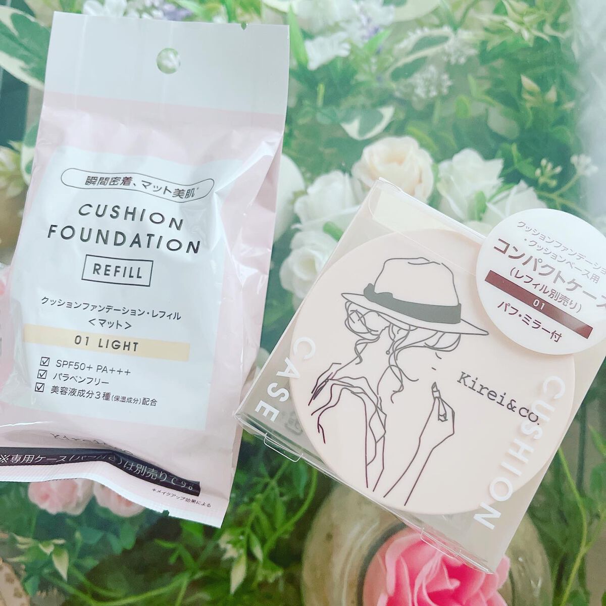 マット クッションファンデーション 01ライト/Kirei&co./クッションファンデーションを使ったクチコミ（2枚目）
