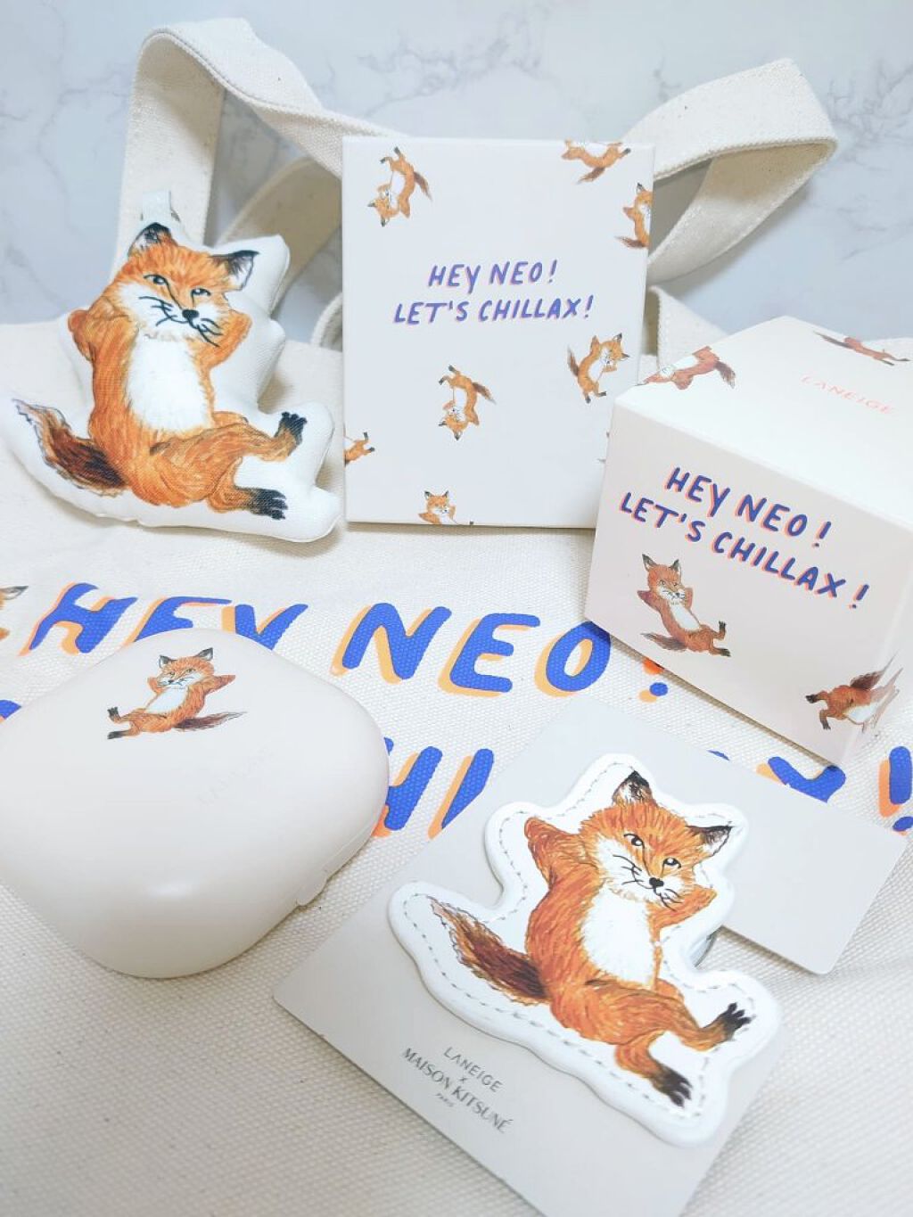 メゾンキツネ コラボ ネオクッション/LANEIGE/クッションファンデーションを使ったクチコミ（1枚目）