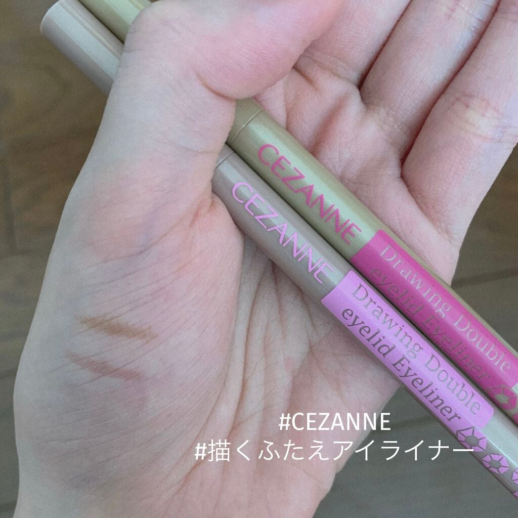 描くふたえアイライナー/CEZANNE/リキッドアイライナーを使ったクチコミ(1枚目)