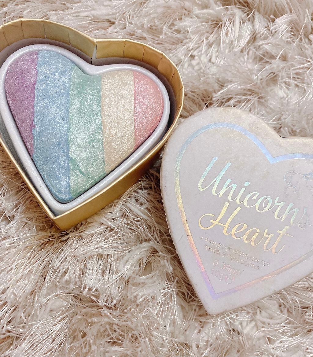 ハートハイライター ユニコーンハート/MAKEUP REVOLUTION/パウダーハイライトを使ったクチコミ(2枚目)