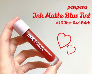 インク マット ブラー ティント 10 TRUE RED BRICK/PERIPERA/口紅を使ったクチコミ（1枚目）