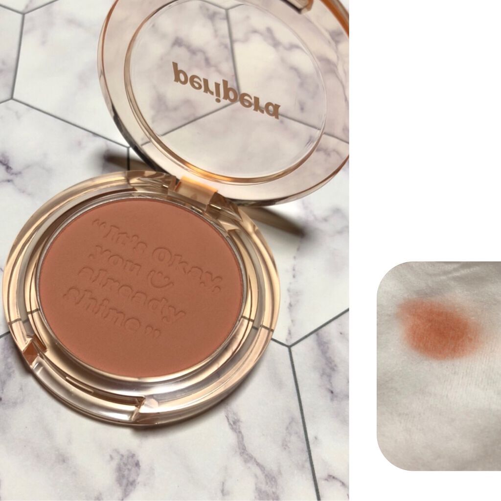 ピュア ブラッシュド サンシャイン チーク 02 ミルクティー気分（MILKTEA CORAL）/PERIPERA/パウダーチークを使ったクチコミ（2枚目）