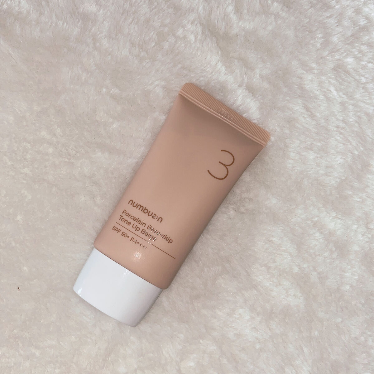 3番 ノーファンデ陶器肌トーンアップクリーム/numbuzin/化粧下地を使ったクチコミ（1枚目）