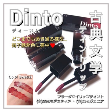 Dinto ブラーグロイリップティントのクチコミ「今回は、古典文学×コスメを組み合わせる韓国コスメDinto <ディーント>。
どこまでも透き通.....」（1枚目）